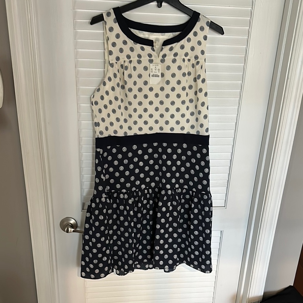 J. Crew Black and White A-Line Dress